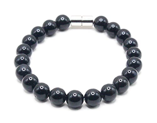 Rose Quartz Bracelet - 8mm Healing Crystal for Love, Unisex - color: 01: Black Onyx, style: E: 7.9-8.2 inches
