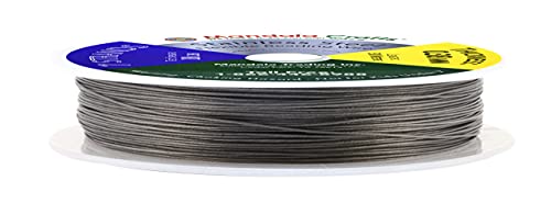 Mandala Crafts 7 Strand Beading Wire for Jewelry Making - 98 FT 26 Gauge Stainless Steel Braided Tiger Tail Wire for Bead Stringing - size: 7 Strands 26 Gauge 0.38MM 98FT