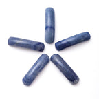 5PCS Natural Blue Aventurine Stone Rectangle Curved Beads Gemstone Pendants Connectors for DIY Bracelet Neclace Jewelry Making - color: Blue Aventurine