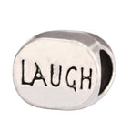 40pcs Laugh Large Hole Happiness Loose Beads (4.5mm Hole) Antique Silver Metal Spacer for DIY Craft Jewelry Making MEC-C5 - size: Laugh Bead