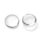 Craftdady 200Pcs Transparent Glass Cabochons 5.5~6mm Clear Glass Flat Back Dome Tile Half Round Cabochon Covers for Photo Pendant Jewelry Making - color: Transparent Clear, size: 6mm Round