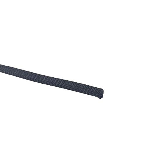 1/4" Black Shock Cord, Marine Grade Polyester Bungee Cord, 250 ft Spool, UV Resistant Elastic Rope - size: (#8) 1/4" x 250 feet