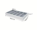5 Slot PU Leather Drawer Divider Eyewear Jewelry Accessary Storage Sunglasses Jewelry Tray Organizer Show Tray Home Organization Drawer Closet Divider - color: White and Gray
