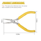 ZIMISI Mini Needle Nose Plier, Metal Precision Pliers with Comfort Grip Handle, Universal Car Accessories for Bending Wires, Crafting, Jewelry Making and Small Object Gripping (Needle Nose) - size: Needle Nose Plier