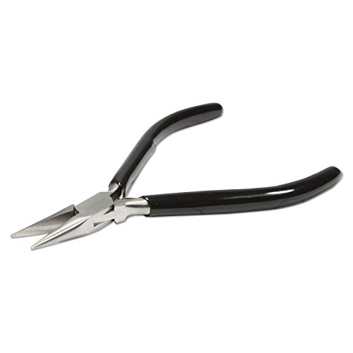 The Beadsmith Chain Nose Pliers – Extra Fine Tips – 4.5 inches (114mm) – PVC Grip Handle with Double Leaf Springs – Jewelry Making Tool for Creating Bracelets, Earrings and Necklaces - style: Chain Nose