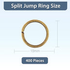 Small Metal Jump Rings for Jewelry Making by Mandala Crafts - color: Antique Brass, size: 10mm