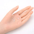 Adabele 100pcs Hypoallergenic Earring Hooks Leverback Ear Wire 15mm Long Sterling Silver Plated Brass for DIY Craft Earrings Jewelry Making CF193-1 - color: Silver, size: 15mm (100pcs)