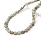 10mm Natural White Labradorite Stone Beads Heart Shape DIY Loose Gemstone Energy Healing Crystal Charms for Jewelry Making Handmade - color: White Labradorite