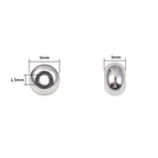 BEADIA Stainless Steel Spacer Beads 5x3mm Rondelle Loose Charm Caps Beads for DIY Jewelry Making 100pcs with 1.5mm Hole - color: 5x3mm 1.5mm