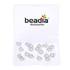 BEADIA Platinum Plated Spring Clasps Non Tarnish 7mm 20pcs for Jewelry Making Findings - color: Spring Clasps Platinum, size: 7mm