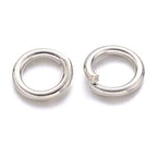 KISSITTY About 450pcs/50g Platinum Plated Brass Open Jump Rings 6x1mm Round Chainmail Jewelry Making Connectors - color: Platinum#6mm