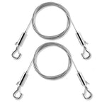 Adjustable Picture Hanging Wire, Upgrade Mirror Frame Hanging Kit, 6.6FT Heavy Duty Stainless Steel Wire Rope, Supports Up to 100lbs (Silver, 2PC-6.6FT) - size: 2PC-6.6FT