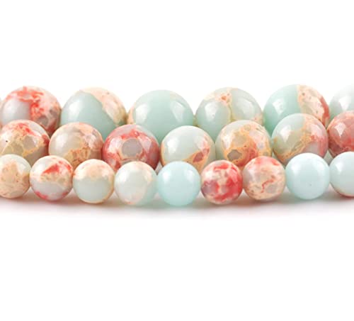 Blue Imperial Jasper Beads for Jewelry Making Stone Bead Bracelets Chakra Round Gemstone Beads Bulk, 45pcs 8mm Jasper Stone - color: Blue Imperial Jasper, size: 8mm