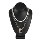 MOOCA 2 Pcs Deluxe Faux Leather Necklace Chain Jewelry Display Holder, Jewelry Stand, Necklaces Display Mannequin Bust Stand, 11”H, Black Faux Leather - color: 3) Black Faux Leather, 2 Pieces