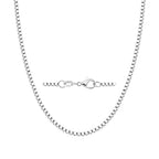 925 Silver Chain Necklace for Women 2mm Box and Snake Italian Choker Chain Thin & Strong Necklace 16/18/20 Inch - size: 16 inch, style: Box Chain