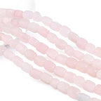 BEADIA Natural Rose Quartz Cuboid Stone Loose Semi Gemstone Beads for Jewelry Making 8mmx12mm 38cm/Strand - color: Rose Quartz, size: 8mm X 12mm