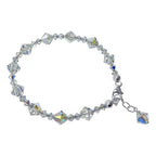 Gem Avenue Adjustable 7 to 8 inch Bracelet with .925 Silver and Austrian Crystals - color: Red