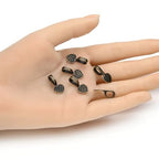 100pcs 19mm Glue On Jewelry Bail Pendant Clasp Antique Bronze 9.3mm (0.37 Inch) Heart Flat Pad Base Bulk for DIY Craft Jewelry Making MC-R3 - color: Antique bronze, size: 19mm (0.75") Heart- 100pcs