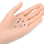 100pcs Adabele 304 Grade Stainless Steel Hypoallergenic Crimp Bead Knot Covers 5mm (0.2 Inch) Loose Beads for DIY Craft Jewelry Making SJF9-5 - size: 5mm (0.2 inch)