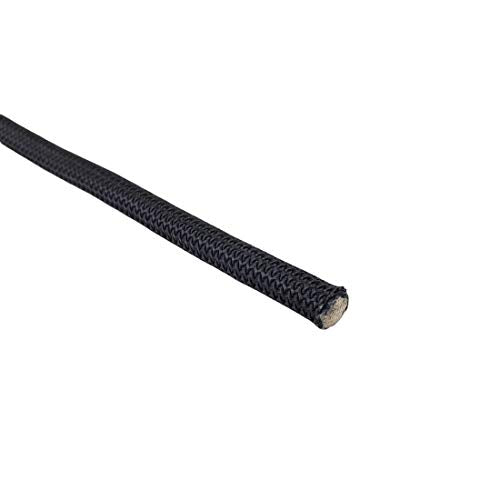 QNR 3/8" Black Shock Cord, Marine Grade Polyester Bungee Cord, 100 ft Spool, UV Resistant Elastic Rope - size: (#12) 3/8" x 100 feet