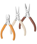 Mr. Pen- Pliers for Jewelry Making, 3 Pack, Chain Nose, Round Nose Pliers Set and Wire Cutter for Beading, Wire Wrapping, Jump Rings, Jewelry Repair, Crafting, DIY - color: Autumn