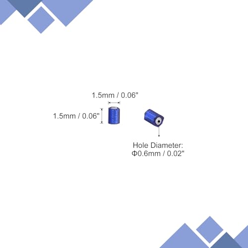 uxcell 1400Pcs Glass Bugle Beads, 1.5x1.5mm Tube Mini Loose Glass Seed Spacer Bead for DIY Earrings Necklaces Bracelets Jewelry Making (Silver-Dark Blue) - color: Silver-Dark Blue, size: 1.5x1.5mm