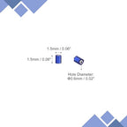 uxcell 1400Pcs Glass Bugle Beads, 1.5x1.5mm Tube Mini Loose Glass Seed Spacer Bead for DIY Earrings Necklaces Bracelets Jewelry Making (Silver-Dark Blue) - color: Silver-Dark Blue, size: 1.5x1.5mm