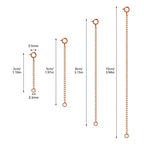 Necklace Extender, 4Pcs Rose Gold 925 Sterling Silver Necklace Extenders Chain Bracelet Anklet Extension for Women Multiple Necklaces Jewelry (1”, 2”, 3”, 4”) - color: Rose Gold