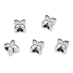 40pcs Four-Leaf Clover Flower Large Hole Loose Beads (4.5mm Hole) Antique Silver Metal Spacer for DIY Craft Jewelry Making MEC-E2 - size: Four-Leaf Flower Bead