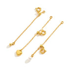 FAMARINE Gold Silver Necklace Extender Chains for Women - color: gold F