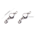 Zpsolution Locking Magnetic Jewelry Clasp Magnetic Necklace Clasps and Closures Bracelet Extender for Jewelry Making - color: Round 4pcs Silver