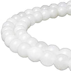 MJDCB Beads for Energy Bracelets Yoga Bracelet DIY Bracelet Natural Stone Beads White Jade 95 Pieces, 4mm - color: White Jade, size: 4mm