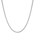 HZMAN Cuban Chain for Men - Stainless Steel Gold & Silver Diamond Cut Hip Hop Link Chains - 3.5mm/5mm/7mm/9mm - 16-30 Inch - color: 5mm Silver, size: 22in