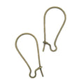 Adabele 200pcs Hypoallergenic Earring Hooks Kidney Ear Wire 18mm Long Antique Bronze Plated Brass for DIY Craft Earrings Jewelry Making CF46-18 - color: Antique Bronze, size: 18mm (0.71") - 200pcs