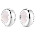 Clip Stopper Charms Sterling Silver Rondelle Spacer Bead Charm Stopper Charm for Pandora Charm Bracelets - color: Silver (2 pcs)