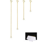 Necklace Extenders Gold 14K 925 Sterling Silver Bracelet Chain Jewelry Extension for Necklace, 4 Piece Set (1, 2, 3, 4 Inches) - color: Gold, size: 1 2 3 4 inch