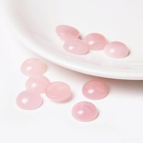 20pcs 4mm Natural Stone No Hole Rose Quartz Semicircle Smooth Cabochons Beads Healing Chakra Crystal Stone Bead for Jewelry Making Rings Earrings Necklace Bracelet DIY Crafts - color: Rose Quartz, size: 4mm