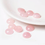 20pcs 4mm Natural Stone No Hole Rose Quartz Semicircle Smooth Cabochons Beads Healing Chakra Crystal Stone Bead for Jewelry Making Rings Earrings Necklace Bracelet DIY Crafts - color: Rose Quartz, size: 4mm