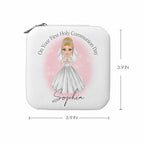 Personalized First Communion Gift for Girls – Custom Jewelry Box with Name & Date, Elegant Keepsake for First Holy Communion - color: Little Girl-2
