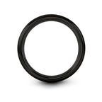 Chain Tool Ring - Gift for Cyclist - 8mm - Band - Gunmetal Black Silver - Personalized Custom Engraving - Men Women - Anniversary Engagement Wedding - Tungsten Carbide - Flat Dome Bevel - color: 03 - Black Tungsten