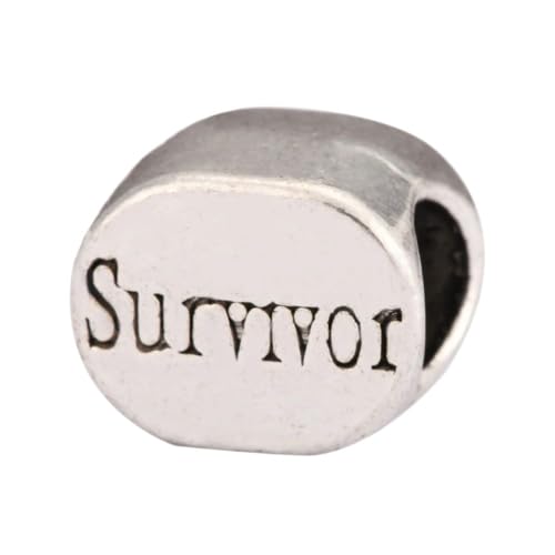 20pcs Survivor Bead Large Hole Loose Beads (4.5mm Hole) Antique Silver Metal Spacer for Earrings Bracelet Necklace Anklet Jewelry Making MEC-C11 - size: Survivor Bead