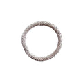 Wigspedia Crochet Glass Seed Bead Nepal Boho Bracelet - Single Piece Solid - color: Clear
