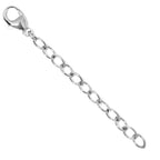 Necklace Bracelet Extender for Women Men - 14K Gold Filled or Solid 925 Sterling Silver Extension, Medium Size Jewelry Chain Durable Strong Removable 2" 4" or 6" Made in USA (Single Piece) - style: 925 Sterling Silver / 6"