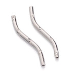 KISSITTY 300-Piece 1.5mm by 21mm Silver Long Curved Noodle Tube Spacer Beads with 0.5mm Hole for DIY Jewelry Making - color: Silver Curved, size: 21mm