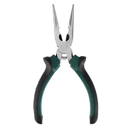 HOIGON 12 Pack 6 Inch Needle Nose Pliers, Spring Loaded Needle Nose Pliers with Wire Cutter and Strippers, Side Cutting Long Nose Pliers for Cutter and Bending Wire, Jewelry Making
