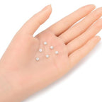 100pcs Adabele Grade A 4mm (0.16 Inch) Small Rhinestone Rondelle Loose Beads (Clear Crystal) Sterling Silver Plated Spacer for DIY Craft Jewelry Making CF1-401 - color: Clear, size: 4mm (100pcs)