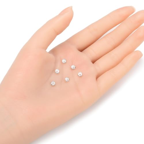 500pcs Adabele Grade A 4mm (0.16 Inch) Small Rhinestone Rondelle Loose Beads (Clear Crystal) Sterling Silver Plated Spacer for DIY Craft Jewelry Making CF1-401 - color: Clear, size: 4mm (500pcs)