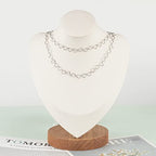 YOUBEIYEE 16.4 Feet Silver Plated Heart Chain Brass Handmade Embossed Link Chains Bulk on Spool with Open Jump Rings Lobster Clasps for Bracelet Necklace Jewelry Making - color: Silver Hollow Heart