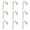 KISSITTY 100-Piece Red Copper French Hook Ball Dot Earwires 22x11mm Dangle Earring Wires Findings