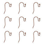 KISSITTY 100-Piece Red Copper French Hook Ball Dot Earwires 22x11mm Dangle Earring Wires Findings